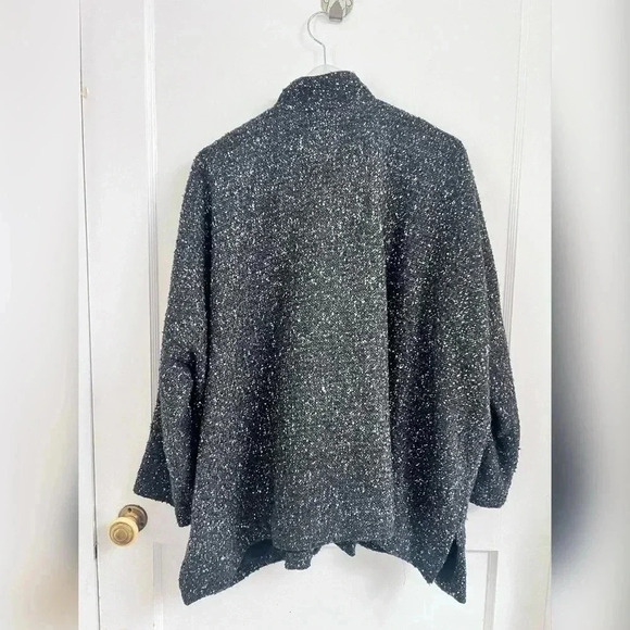 Eskandar Silk Wool Mandarin Collar Button Down Speckled Jacket Coat $1280 - Picture 5 of 5